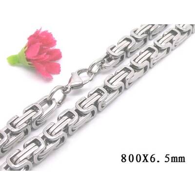 Non-Tarnish 201 Stainless Steel Byzantine Chain Necklaces