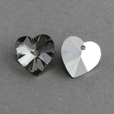 Heart Electroplated Glass Pendants