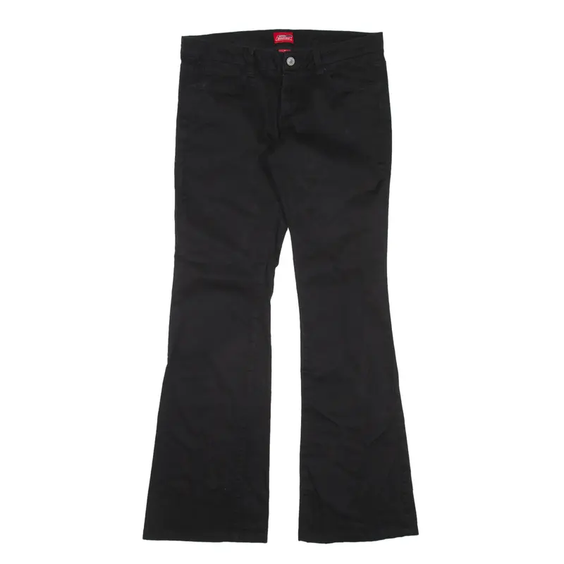 DICKIES Workwear Trousers Black Slim Flared Womens W30 L31