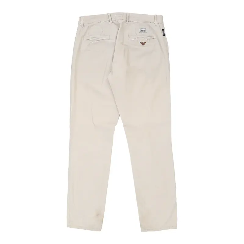 Armani Jeans Cord Trousers - 34W 32L Beige Cotton