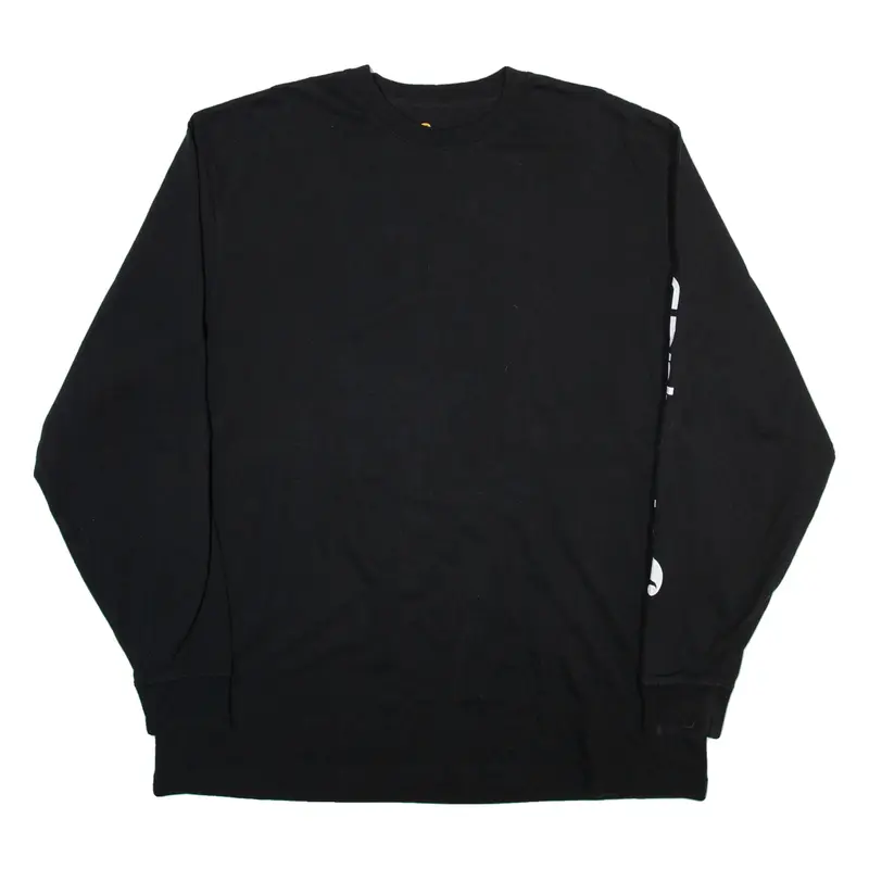 CARHARTT Mens T-Shirt Black Long Sleeve L