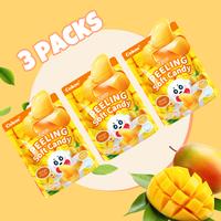 Cokoc 3 Packs of Peelable Crystal Candy - 2.65oz(75g)/Pack of Mango Flavor - Individual Wrapped Bulk Package - Refreshing Gum...