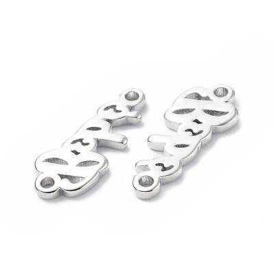 Eco-Friendly Rack Plating Brass Connector Charms