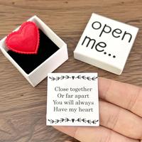 Mini Gift Set, 1 Set Including 1 Count Heart Shaped Pendant & 1 Count Gift Card & 1 Count Gift Box, Gift for Boyfriend & Girl...
