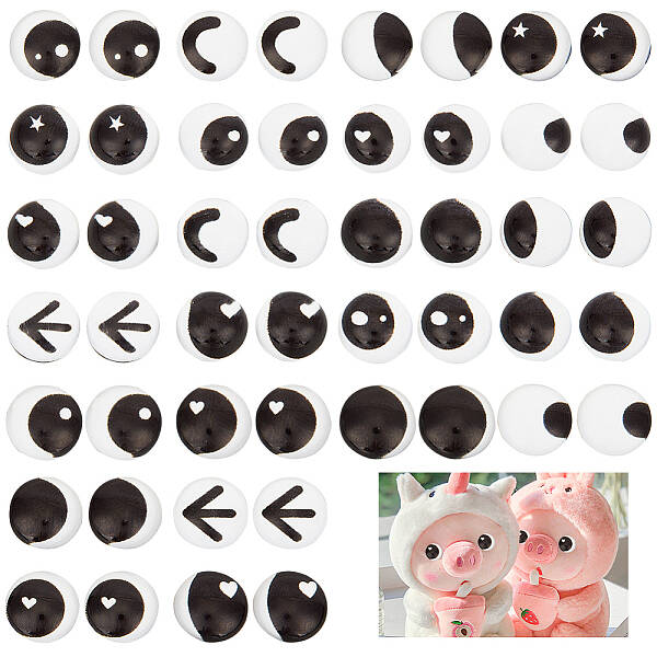 144Pcs 24 Style Glass Doll Craft Eyes Cabochons