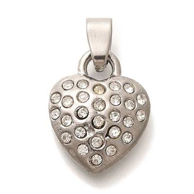 304 Stainless Steel Rhinestone Pendants