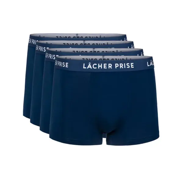 Lâcher Prise - Stratus Blue Boxers Pack of 4 | Size: L | Color: Blue | Style: Opening Pouch