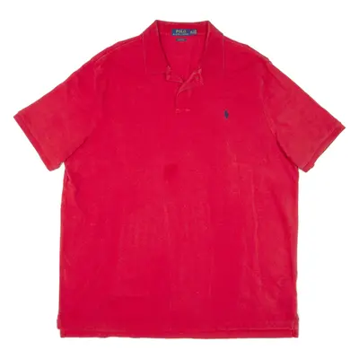 POLO RALPH LAUREN Mens Polo Shirt Red 2XL