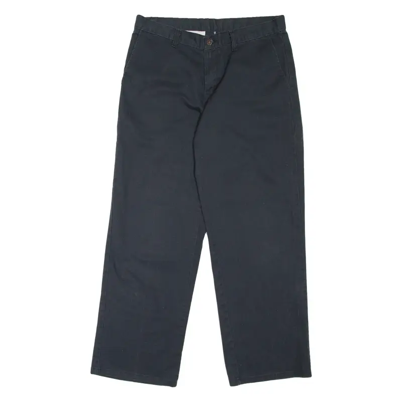 DICKIES Workwear Mens Trousers Black Loose Straight W32 L30