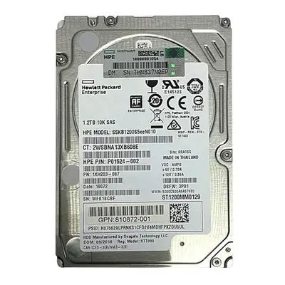 810872-001 HP 1.2TB 12Gb/s SAS 10000 2.5-inch Hard Drive