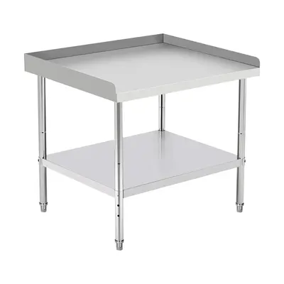 Garvee 36L x 28W x 30H Equipment Grill Stand Table Stainless Steel NSF Certified 400 lbs Capacity Adjustable Legs 2 Edge ...