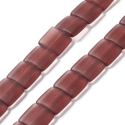 Transparent Frosted Glass Beads Strands