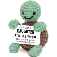 Cute Crochet Turtle Design Gift, Handmade Emotional Positive Crochet Turtle, Soft Stuffed Animals Design Birthday Gifts for D...