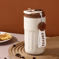Smart Stainless Steel Vacuum Flask, Temperature Display Water Bottle with Leak-proof Lid & Portable Handle, Drinking Cup for ...