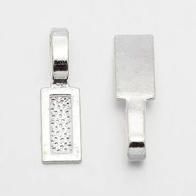 Tibetan Style Alloy Glue-on Flat Pad Bails