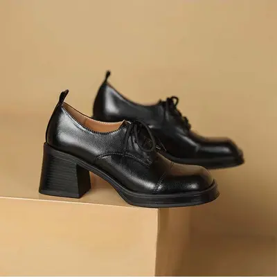 CHIKO Shelisa Square Toe Block Heels Oxfords Shoes