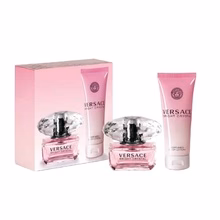 Versace Bright Crystal scatola premium regalo EDT 90 ml e lozione per il corpo 100 ml Bright Crystal 90 ml
