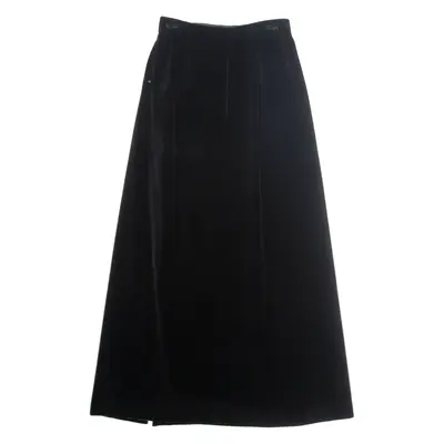 HAMMER Womens A-Line Skirt Black Long Velvet S