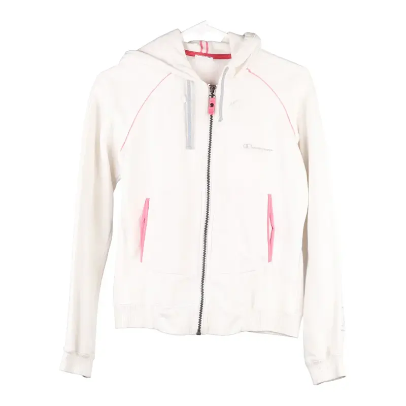 Age 13 Champion Hoodie - Medium White Cotton Blend