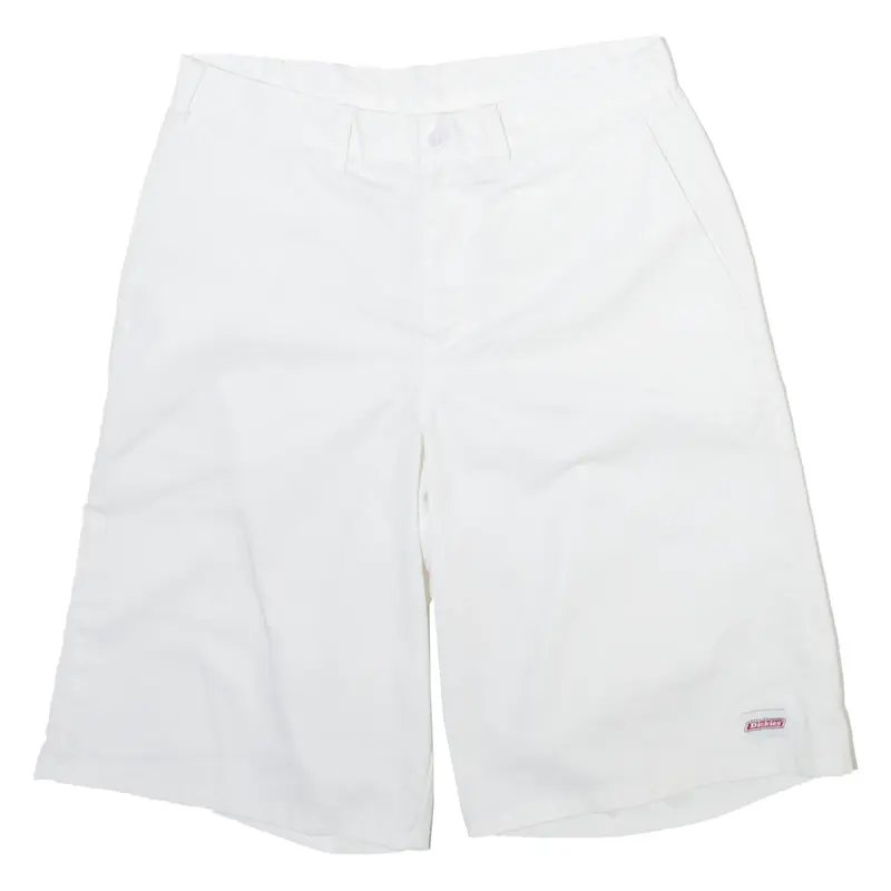 DICKIES Mens Workwear Shorts White Relaxed M W30