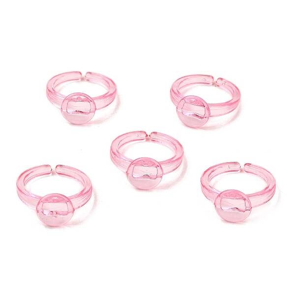 Children's Transparent Plastic Open Cuff Ring Components