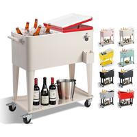 Winado 80 Qt. Outdoor Rolling Cooler Cart, Eight Colors