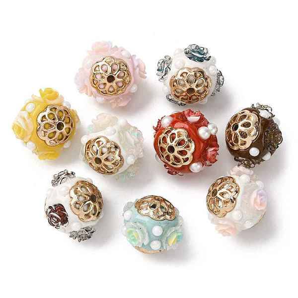 Handmade Resin Indonesia Round Beads