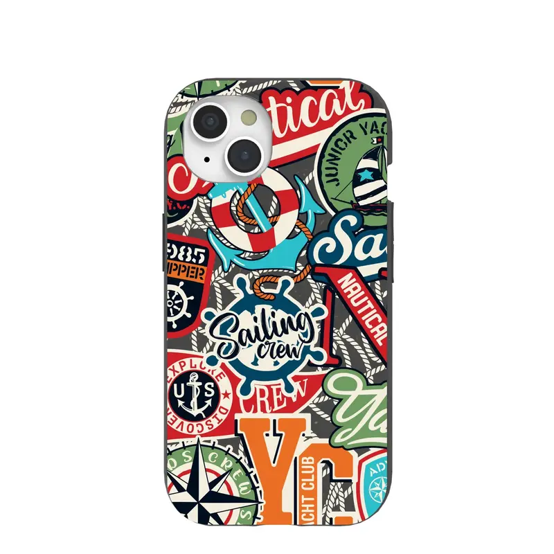 Black All Aboard iPhone 15 Case