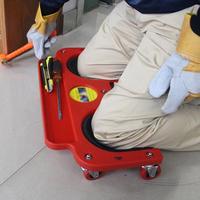 Rolling Knee Cart ABS High Impact Frame Roll-Up Knee Pads for Mechanic Carpenter