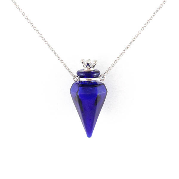 Glass Crown Perfume Bottle Necklaces