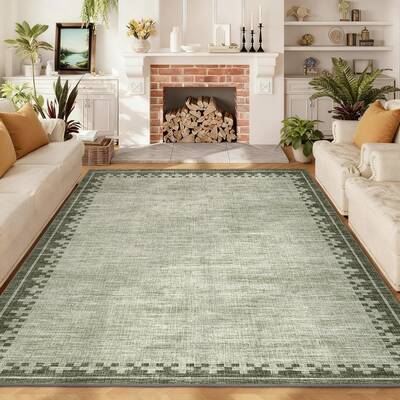Garvee Washable Rug 5x7, Stain Resistant, Non-Shedding, Rubber Backing, Low Profile, Pet Friendly, Easy-Clean, Indoor Kitchen...