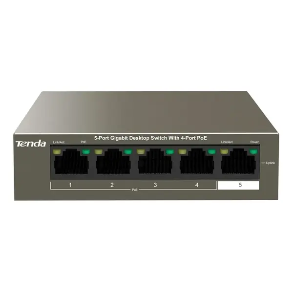 Tenda TEG1105P-4-63W | 5-Port Gigabit Desktop Switch with 4-Port PoE