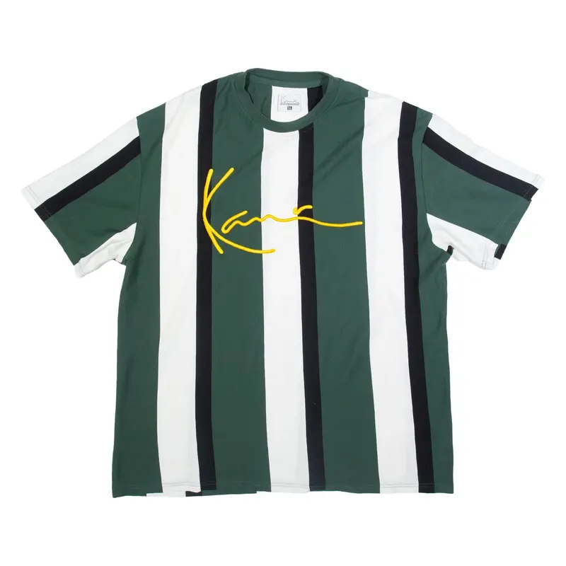 KARL KANI Striped Mens T-Shirt Green XL