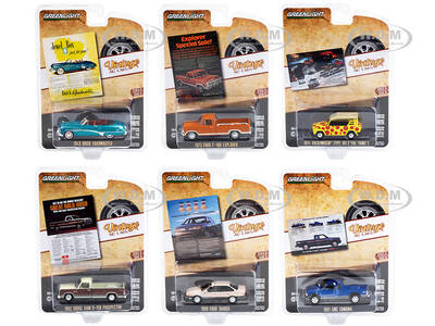 Vintage Ad Cars Set of 6 pieces Series 8 1/64 Diecast Model Cars by Greenlight