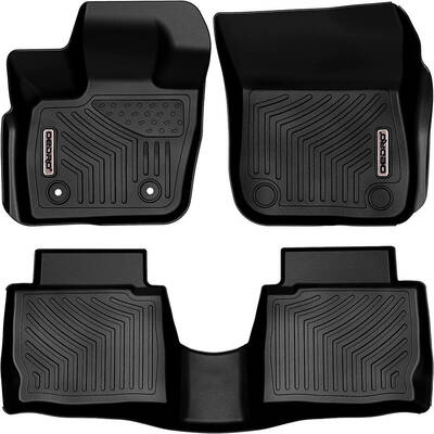 OEDRO Floor Mats for 2017-2020 Ford Fusion/ Lincoln MKZ All Models, Black TPE All-Weather Guard Full Liner Set