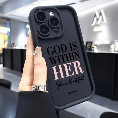 Phone case for iPhone 17 Pro Max 16 Plus 15 14 13 12 11 Air E Writing style Shockproof Silicone TPU Bumper Drop Protection So...
