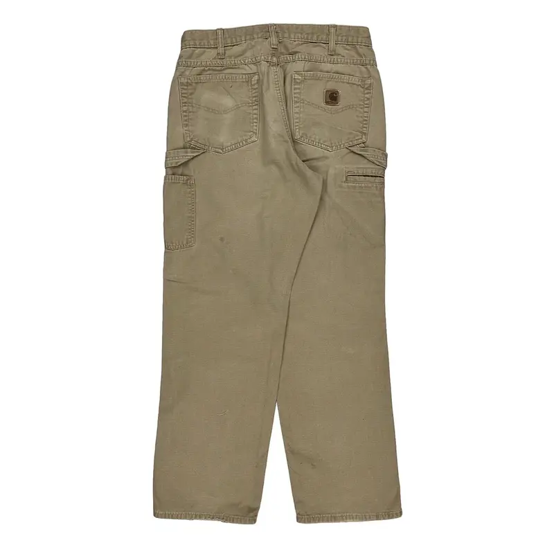 Carhartt Carpenter Trousers - 32? Waist Beige Cotton