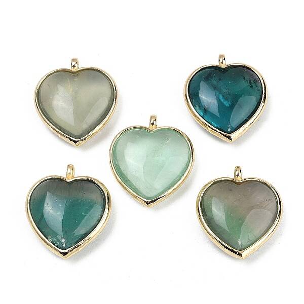 Natural Green Fluorite Pendants
