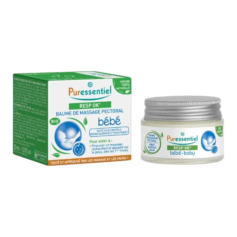 Puressentiel Baby - Resp OK Ingredienti Naturali Balsamo Corpo Per Zona Pettorale 30 ml
