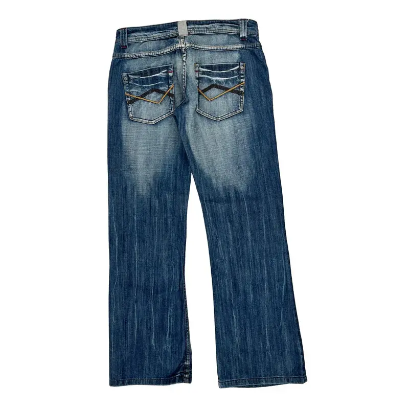 Hip Hop Unbranded Boot Cut Jeans - 32W UK 10 Blue Cotton
