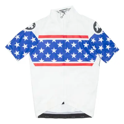ASSOS Cycling Mens Jersey White USA Full Zip S
