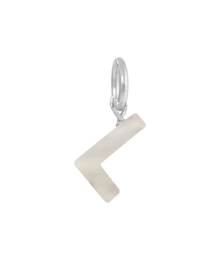 MOP Letter Charm | Metal Color: Silver | Letter: L