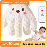 Baby Patting Soothing Palm, Sleepping Soother Patting Toy,  Pillow ,Startle Prevention Cartoon Animal Baby Pillow with Red Be...