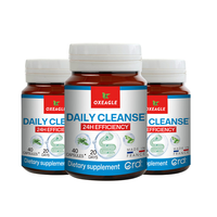 OXEAGLE 3 Bottles Daily Cleanse Gentle Herbal Cleanse & Digestive Support Supplement  Made in France– 40 Capsules | Dietary...