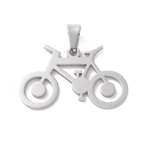 Tarnish Resistant Boy Jewelry Original Color 201 Stainless Steel Bicycle Bike Pendants