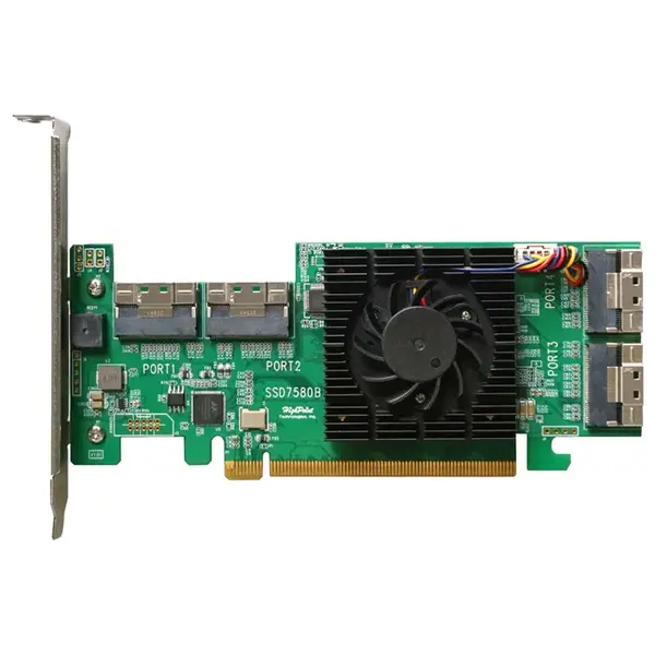 SSD7580B HighPoint U.2 NVMe RAID PCI Express 4.0 Host Controller