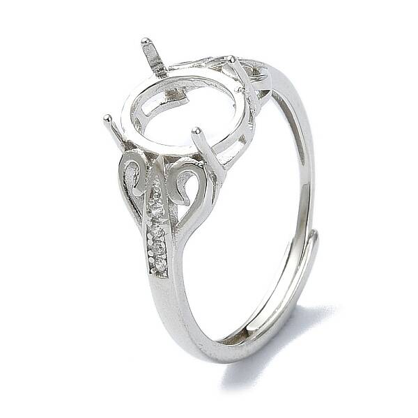 Adjustable 925 Sterling Silver Ring Components