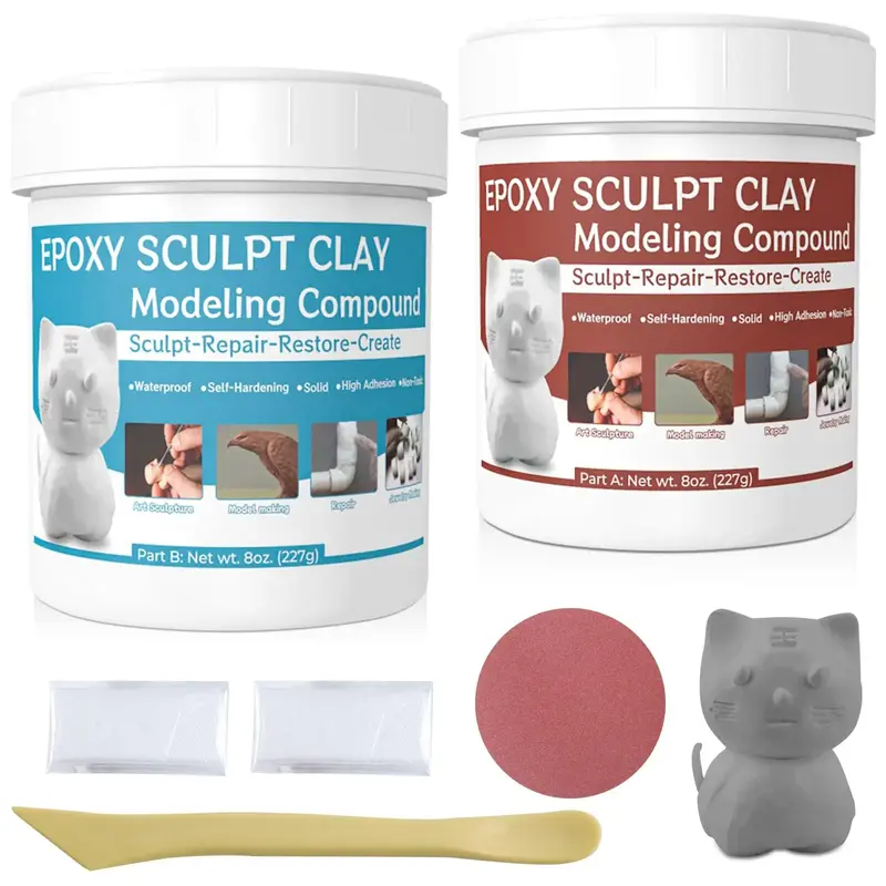Epoxy Sculpt Clay, 2 Part Modeling Compound (A & B) of Sculpting Clay, Magic Sculpt Epoxy Clay for Sculpting, Modeling, Build...