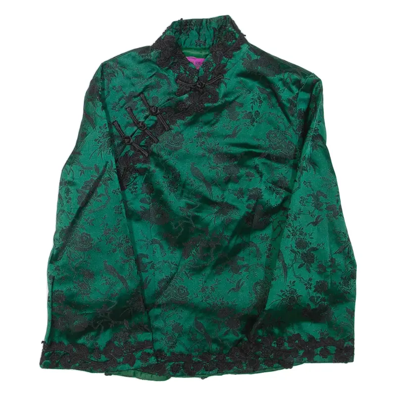 Lightweight Womens Jacket Green Floral M