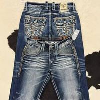 21st Century 2000s Rock Revival Men's Slim Fit Straight Blue Jeans, Men's Bicycle Jeans, 21st Century Jeans, Men's Comfortabl...